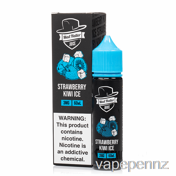 Strawberry Kiwi ICE - Mad Hatter - 60mL 3mg VAPE NZ